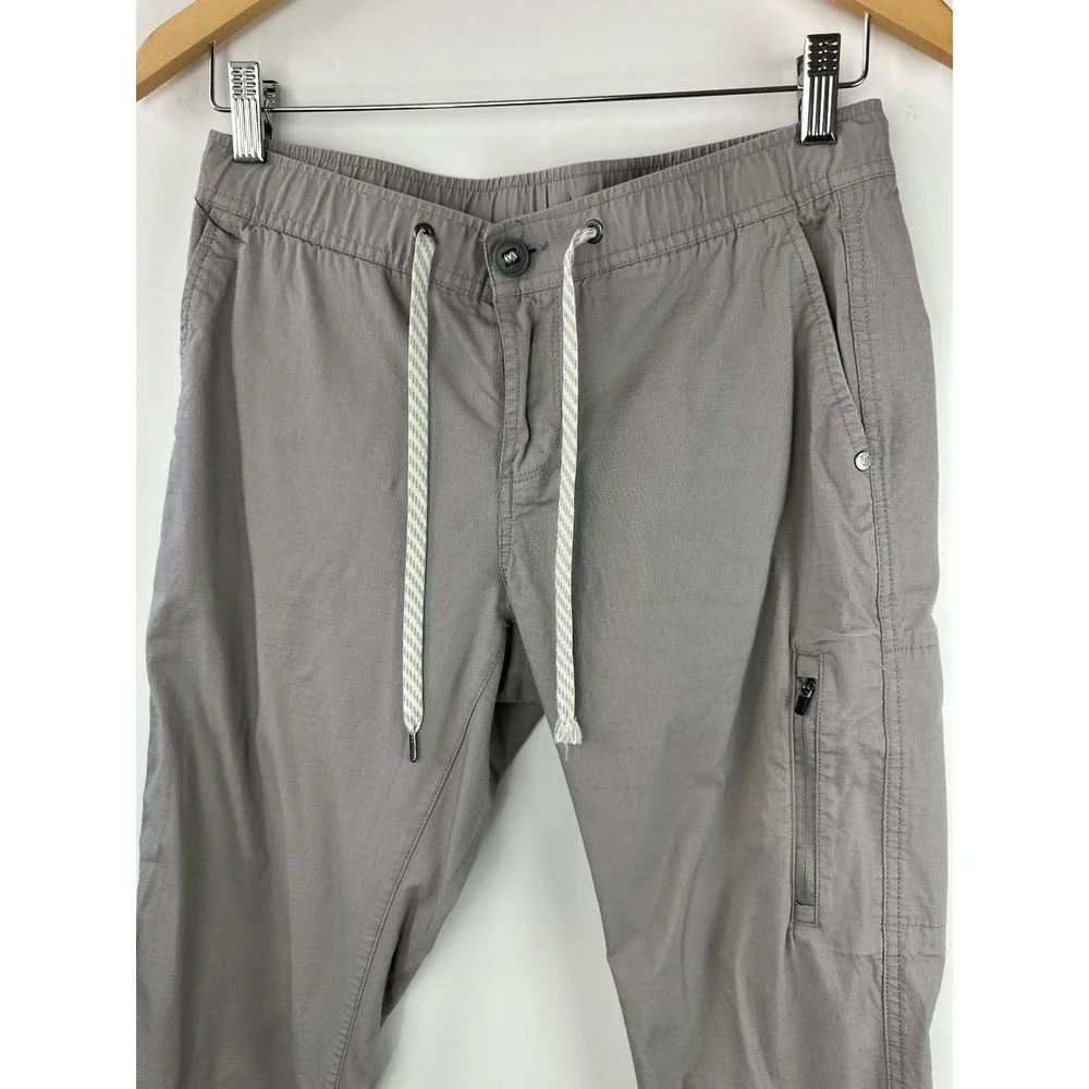 Vuori Climber Ripstop Pants Drawstring Stretch Elastic Waist Gray Tan Small - Picture 3 of 13